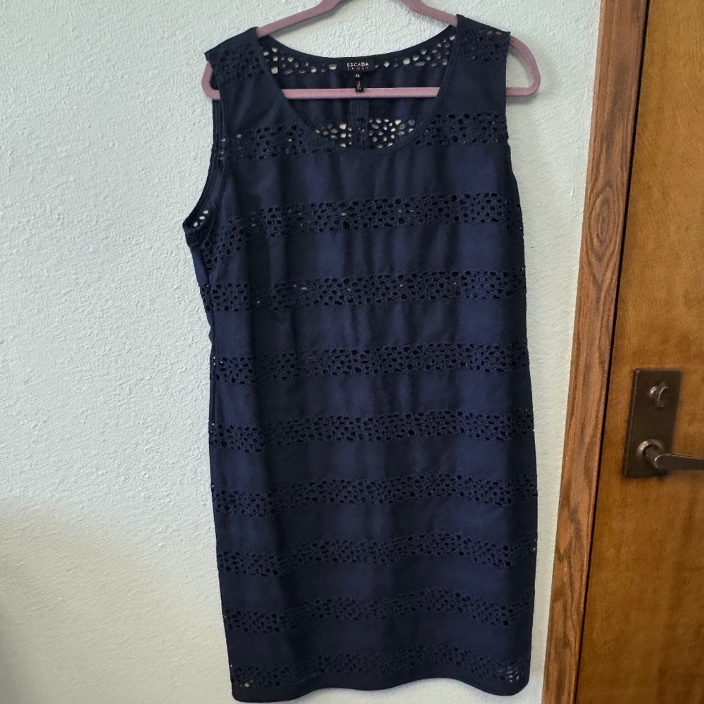 ESCADA SPORT NAVY EYELET DRESS